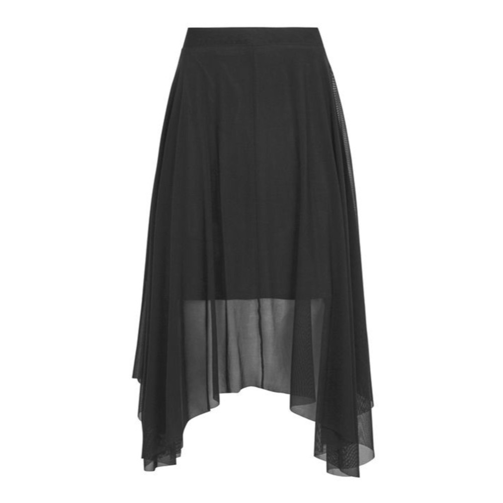 Topshop Tulle Asymmetric Midi Skirt